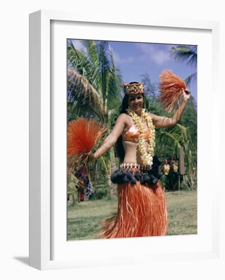 Hula Dance in Kapiolani Park, Waikiki, Hawaii, Hawaiian Islands, USA-Ursula Gahwiler-Framed Photographic Print