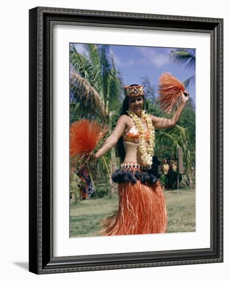 Hula Dance in Kapiolani Park, Waikiki, Hawaii, Hawaiian Islands, USA-Ursula Gahwiler-Framed Photographic Print