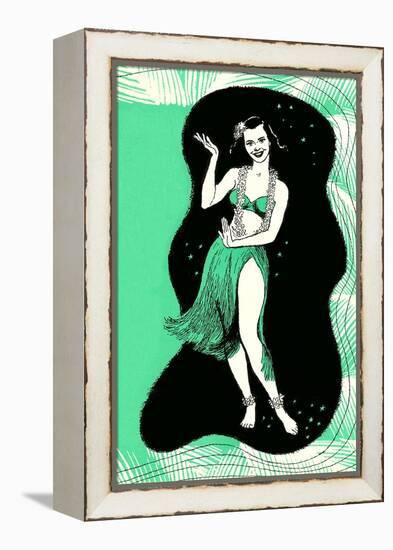 Hula Girl-null-Framed Stretched Canvas