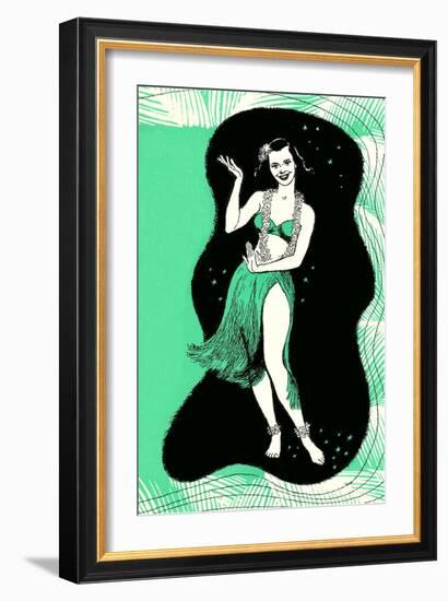 Hula Girl-null-Framed Art Print