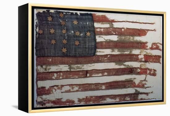 Hulbert Flag, Early U.S. Flag, 1776-Science Source-Framed Premier Image Canvas