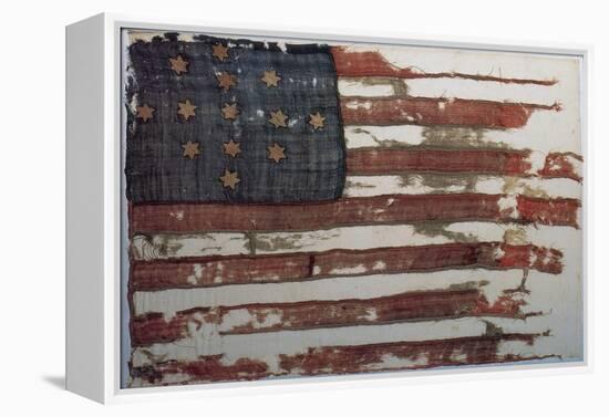 Hulbert Flag, Early U.S. Flag, 1776-Science Source-Framed Premier Image Canvas