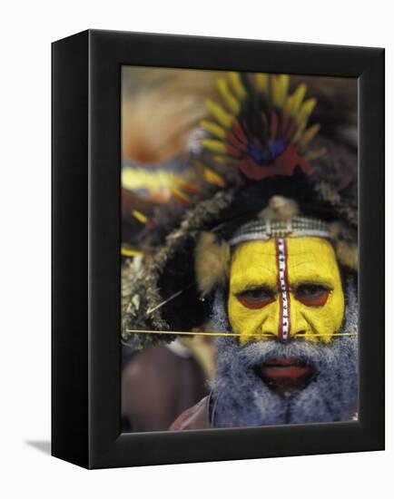 Huli Wigman, Tari, Papua New Guinea, Oceania-Michele Westmorland-Framed Premier Image Canvas