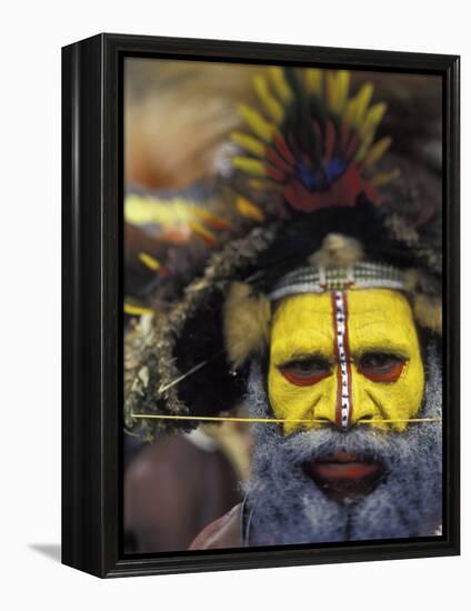 Huli Wigman, Tari, Papua New Guinea, Oceania-Michele Westmorland-Framed Premier Image Canvas