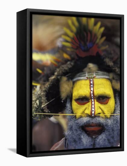 Huli Wigman, Tari, Papua New Guinea, Oceania-Michele Westmorland-Framed Premier Image Canvas