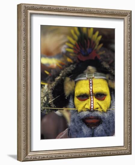 Huli Wigman, Tari, Papua New Guinea, Oceania-Michele Westmorland-Framed Photographic Print