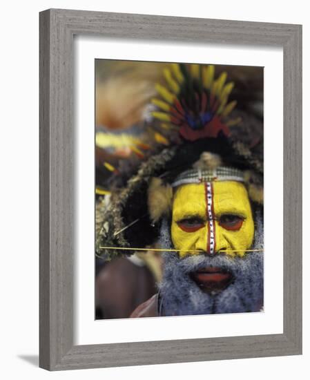 Huli Wigman, Tari, Papua New Guinea, Oceania-Michele Westmorland-Framed Photographic Print