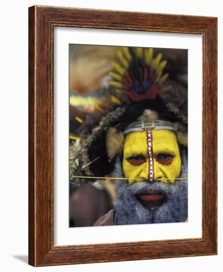 Huli Wigman, Tari, Papua New Guinea, Oceania-Michele Westmorland-Framed Photographic Print