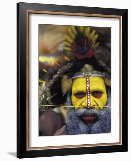 Huli Wigman, Tari, Papua New Guinea, Oceania-Michele Westmorland-Framed Photographic Print