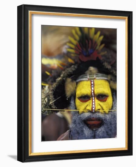 Huli Wigman, Tari, Papua New Guinea, Oceania-Michele Westmorland-Framed Photographic Print