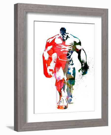 Hulk Watercolor I-Jack Hunter-Framed Art Print