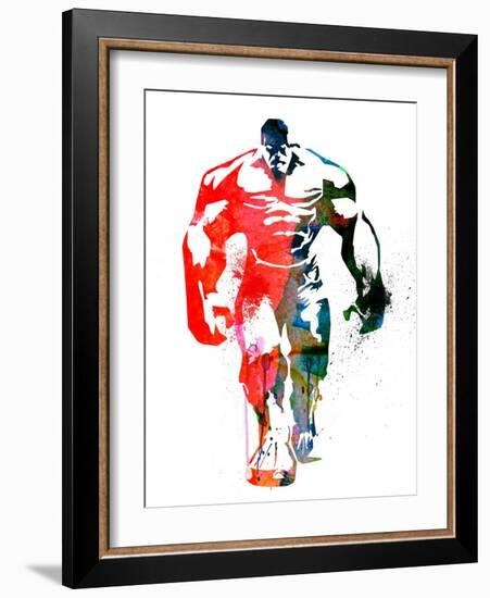 Hulk Watercolor I-Jack Hunter-Framed Art Print