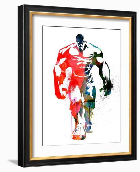 Hulk Watercolor I-Jack Hunter-Framed Art Print