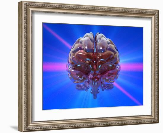 Human Brain And Beams of Light-Laguna Design-Framed Photographic Print