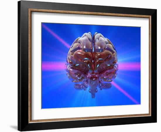 Human Brain And Beams of Light-Laguna Design-Framed Photographic Print