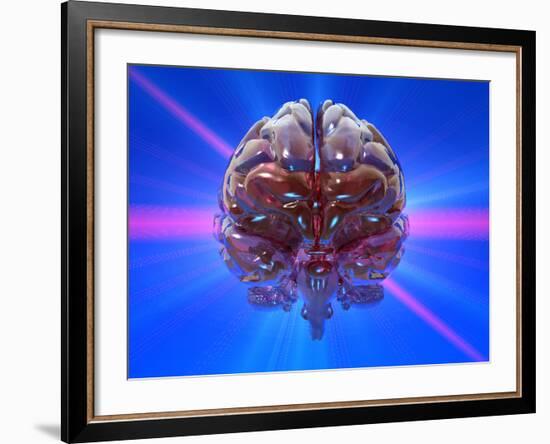 Human Brain And Beams of Light-Laguna Design-Framed Photographic Print