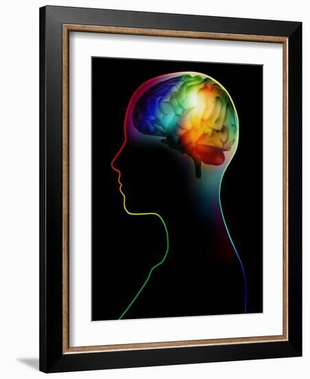 Human Brain, Artwork-Victor Habbick-Framed Photographic Print