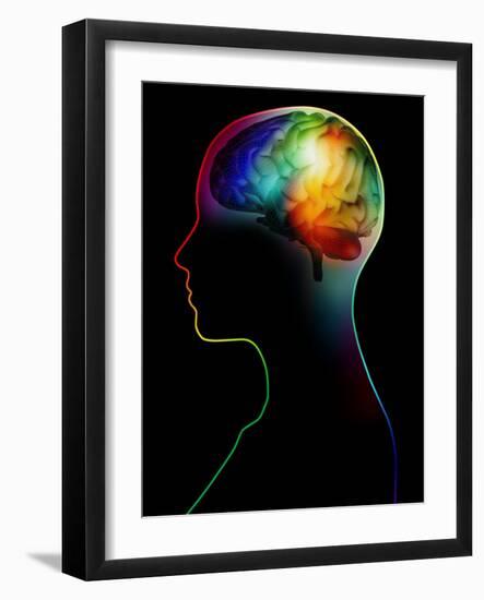 Human Brain, Artwork-Victor Habbick-Framed Photographic Print