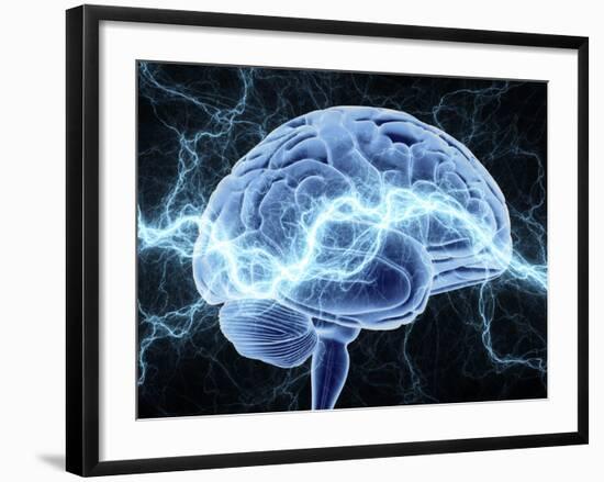 Human Brain, Conceptual Artwork-PASIEKA-Framed Photographic Print