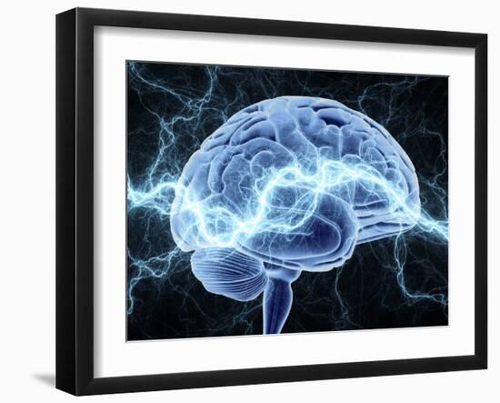 Human Brain, Conceptual Artwork-PASIEKA-Framed Photographic Print