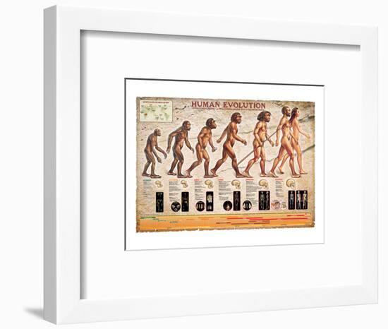 Human Evolution-null-Framed Art Print