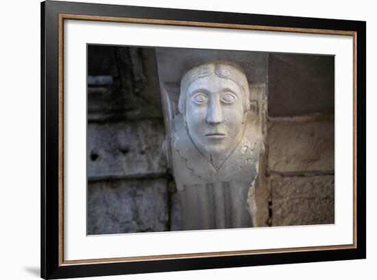 Human Face, Detail of Balcony Depicting Human Face, Historical Centre, Barletta, Apulia, Italy-null-Framed Giclee Print