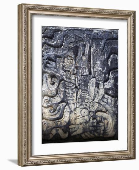 Human Figure, Relief of the Temple of the Jaguars, Chichen Itza-null-Framed Photographic Print