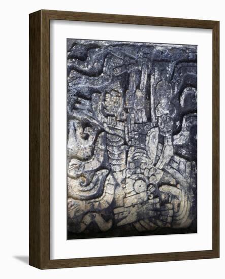 Human Figure, Relief of the Temple of the Jaguars, Chichen Itza-null-Framed Photographic Print