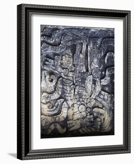 Human Figure, Relief of the Temple of the Jaguars, Chichen Itza-null-Framed Photographic Print