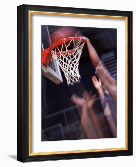 Human Hands with a Basketball Hoop-null-Framed Photographic Print