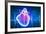 Human Heart with Cardiogram-Sergey Nivens-Framed Art Print