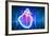 Human Heart with Cardiogram-Sergey Nivens-Framed Art Print