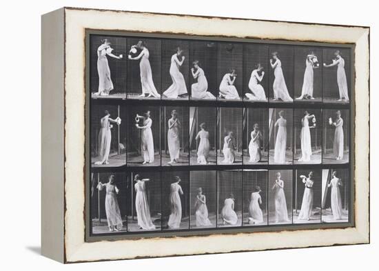 Human Locomotion: Females, 1887-Edward S. Curtis-Framed Premier Image Canvas