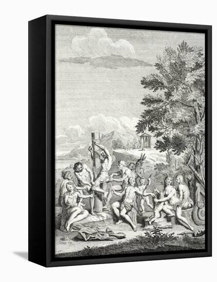 Human Sacrifice, from 'Voyage Historique De L'Amerique Meridionale', 1752-Jorge Juan y Santacilia-Framed Premier Image Canvas