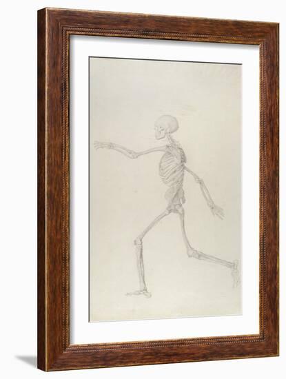 Human Skeleton, Lateral View Seen from the Left, Running, Illustration from 'A Comparative…-George Stubbs-Framed Giclee Print