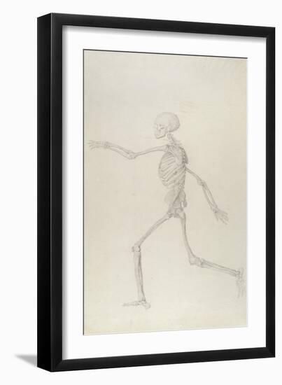 Human Skeleton, Lateral View Seen from the Left, Running, Illustration from 'A Comparative…-George Stubbs-Framed Giclee Print