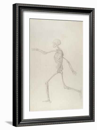 Human Skeleton, Lateral View Seen from the Left, Running, Illustration from 'A Comparative…-George Stubbs-Framed Giclee Print