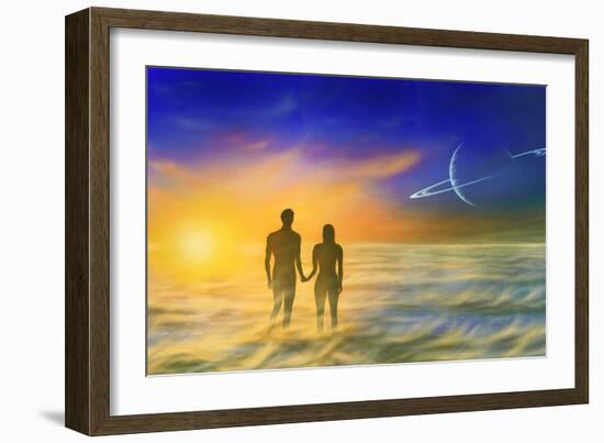 Humanity And the Universe, Artwork-Richard Bizley-Framed Photographic Print