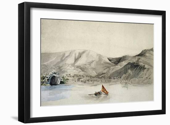 Humata Harbour, Mariana Islands, Drawing from Journey around World, 1817-1820-Louis De Freycinet-Framed Giclee Print