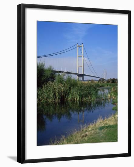 Humber Bridge from the South Bank, Yorkshire, England, United Kingdom-R Mcleod-Framed Photographic Print