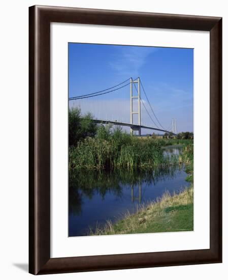 Humber Bridge from the South Bank, Yorkshire, England, United Kingdom-R Mcleod-Framed Photographic Print