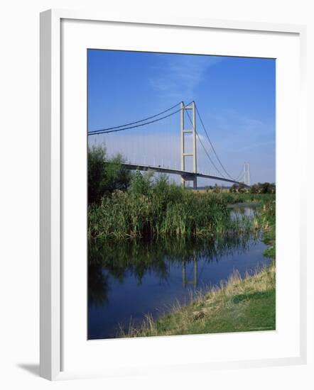 Humber Bridge from the South Bank, Yorkshire, England, United Kingdom-R Mcleod-Framed Photographic Print