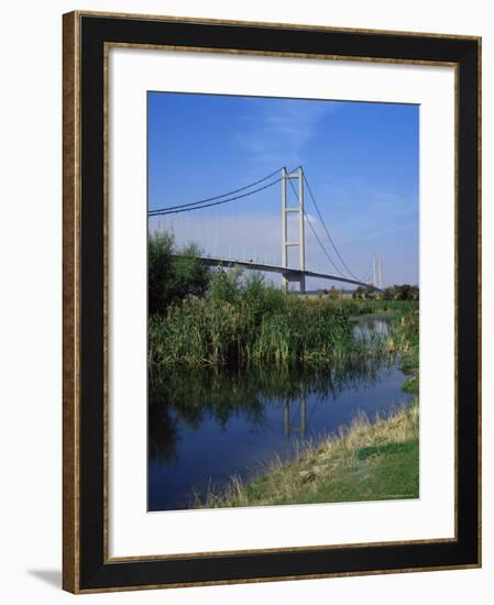 Humber Bridge from the South Bank, Yorkshire, England, United Kingdom-R Mcleod-Framed Photographic Print