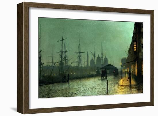 Humber Dockside, Hull, 1882-Grimshaw-Framed Giclee Print