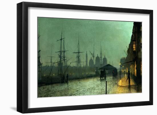 Humber Dockside, Hull-John Atkinson Grimshaw-Framed Giclee Print