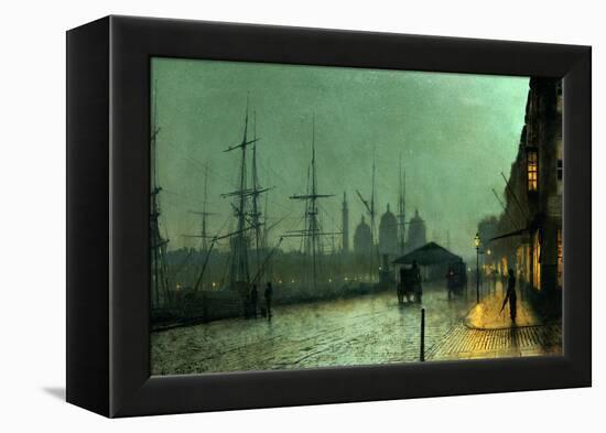 Humber Dockside, Hull-John Atkinson Grimshaw-Framed Premier Image Canvas