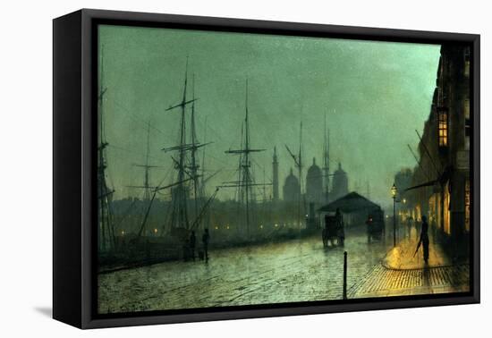 Humber Dockside, Hull-John Atkinson Grimshaw-Framed Premier Image Canvas