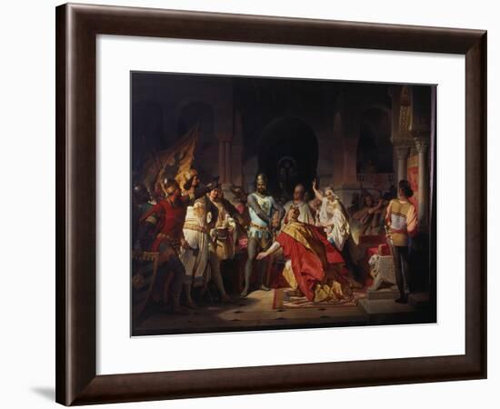 Humiliation of Emperor Frederick Barbarossa by Henry the Lion 1176-Philipp Foltz-Framed Giclee Print