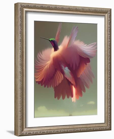 Humming Bird with Pink Wings-Ruth Day-Framed Giclee Print