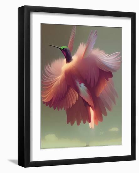 Humming Bird with Pink Wings-Ruth Day-Framed Giclee Print